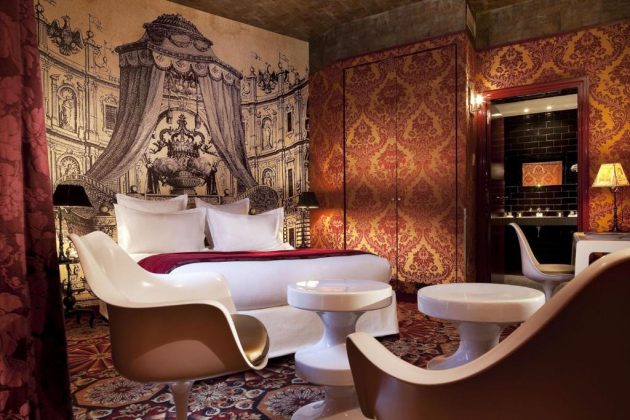 Υπνοδωμάτιο, Hotel du Petit Moulin, Παρίσι, Γαλλία, Ευρώπη