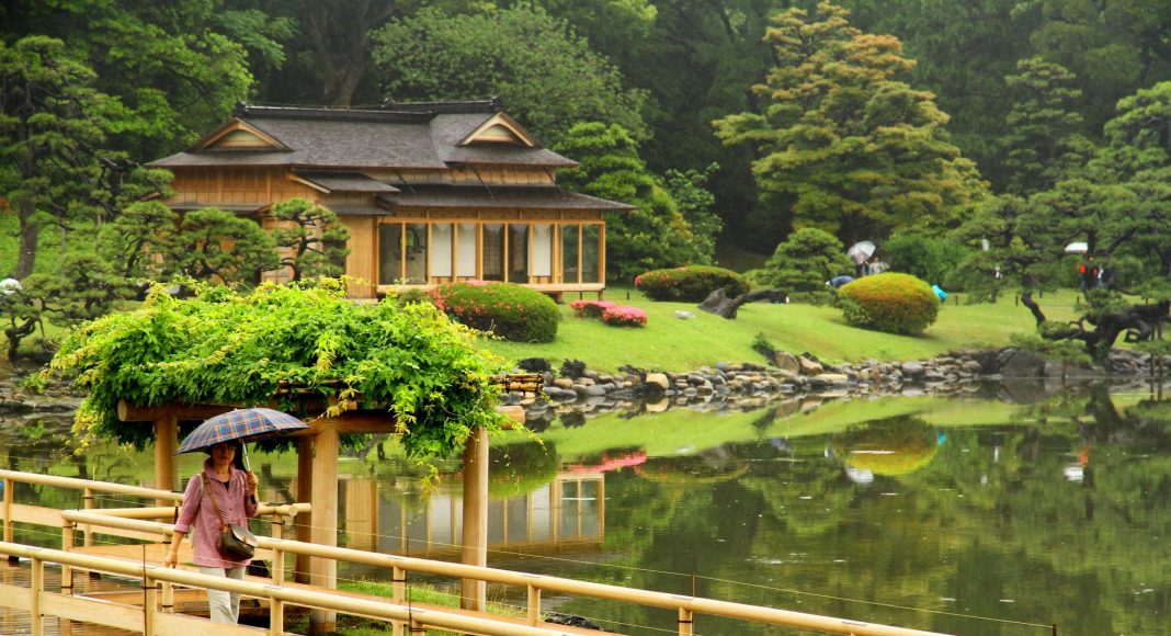 Κήποι Hama Rikyu (浜離宮恩賜庭園 (Hama-rikyū Onshi Teien)) , Τόκιο, Ιαπωνία, Ασία